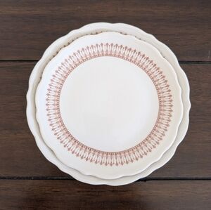 Antique Syracuse China 2 Piece Plate Set